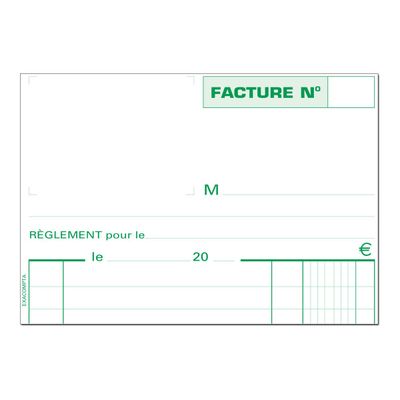 Exacompta - Manifold Carnet de factures - 50 dupli - 21 x 13,5 cm