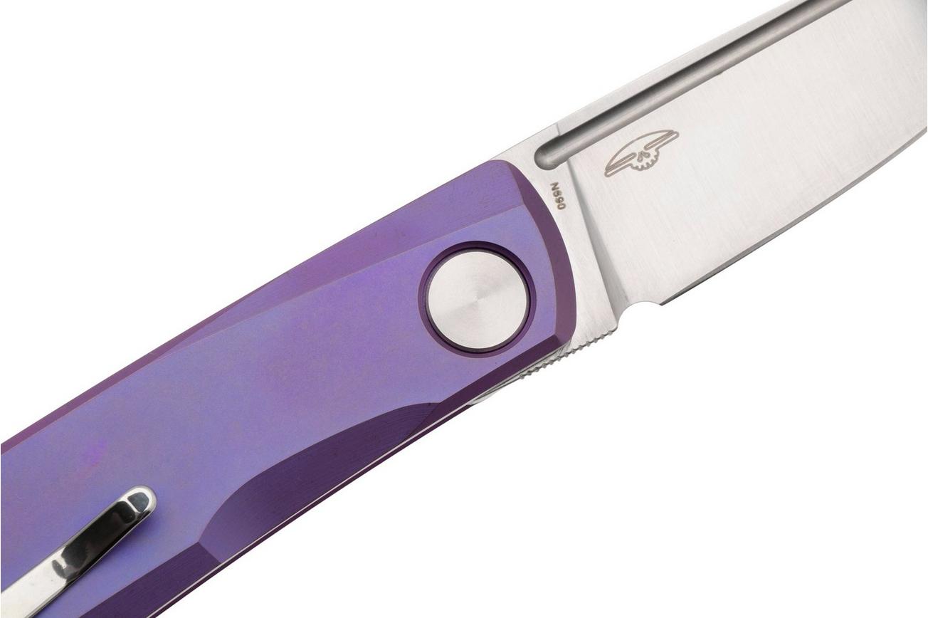 Real Steel Luna TS 7001TS05 Satin N690, Violet Purple Monochrome Titanium, zakmes, Jakub Wieczorkiewicz design