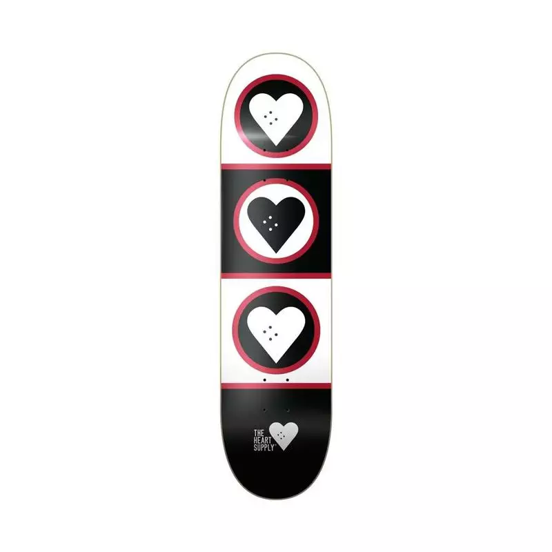 Plateau de skate HEART SUPPLY Squad Noir/Blanc 8.5