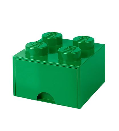 LEGO? Storage Opbevaringsskuffe - 4 Knopper - 25x25x18 -  Grøn