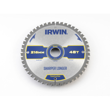 Irwin afkortzaagblad 48T voor hout / laminaat / MDF- 216 x 30 mm