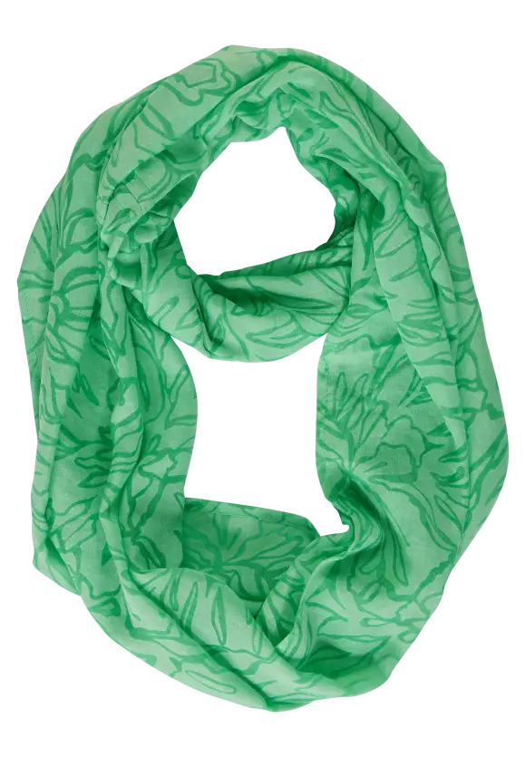Loop mit Ausbrenner Print - celery green