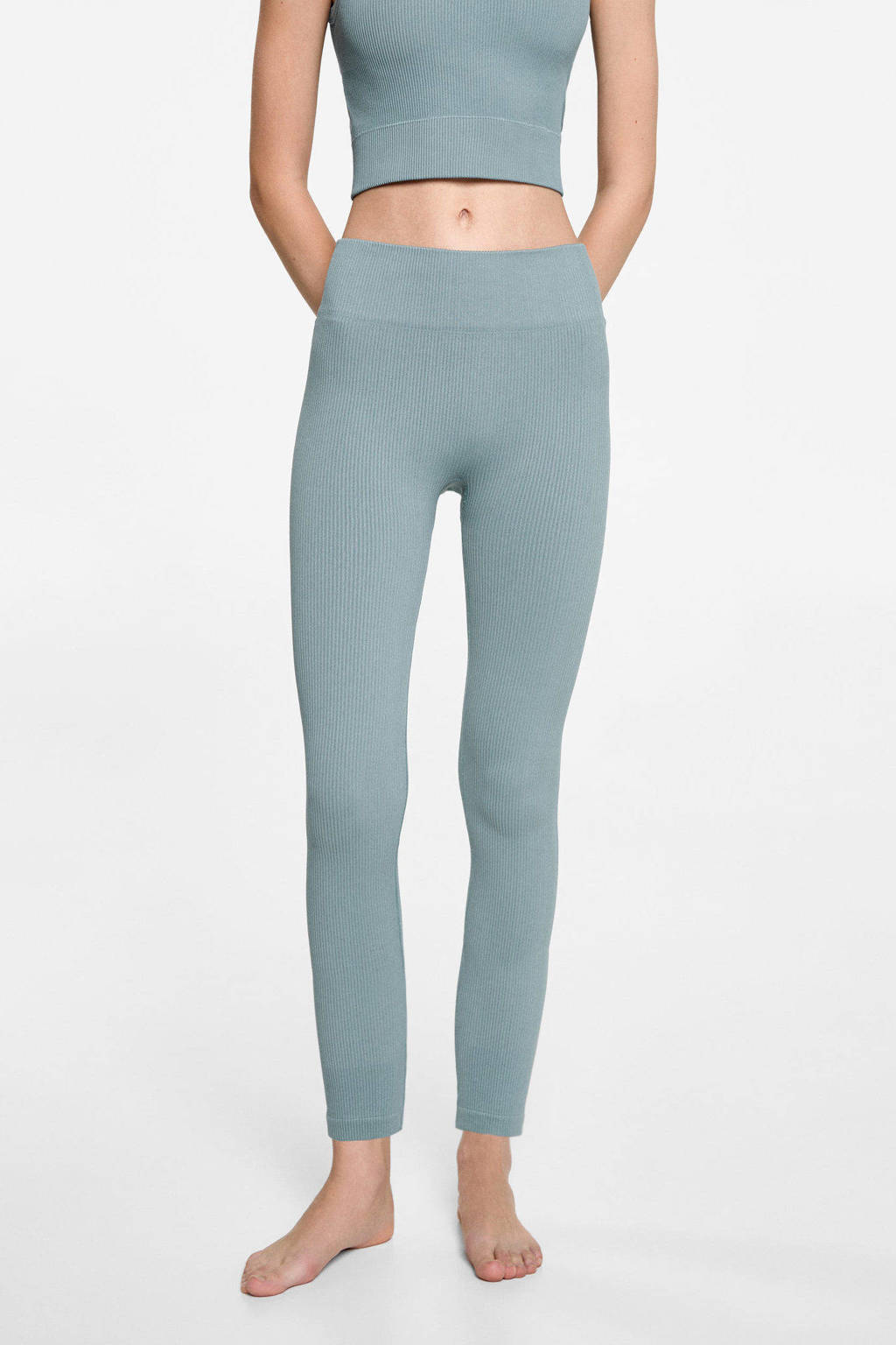 MANGO TEEN legging groen