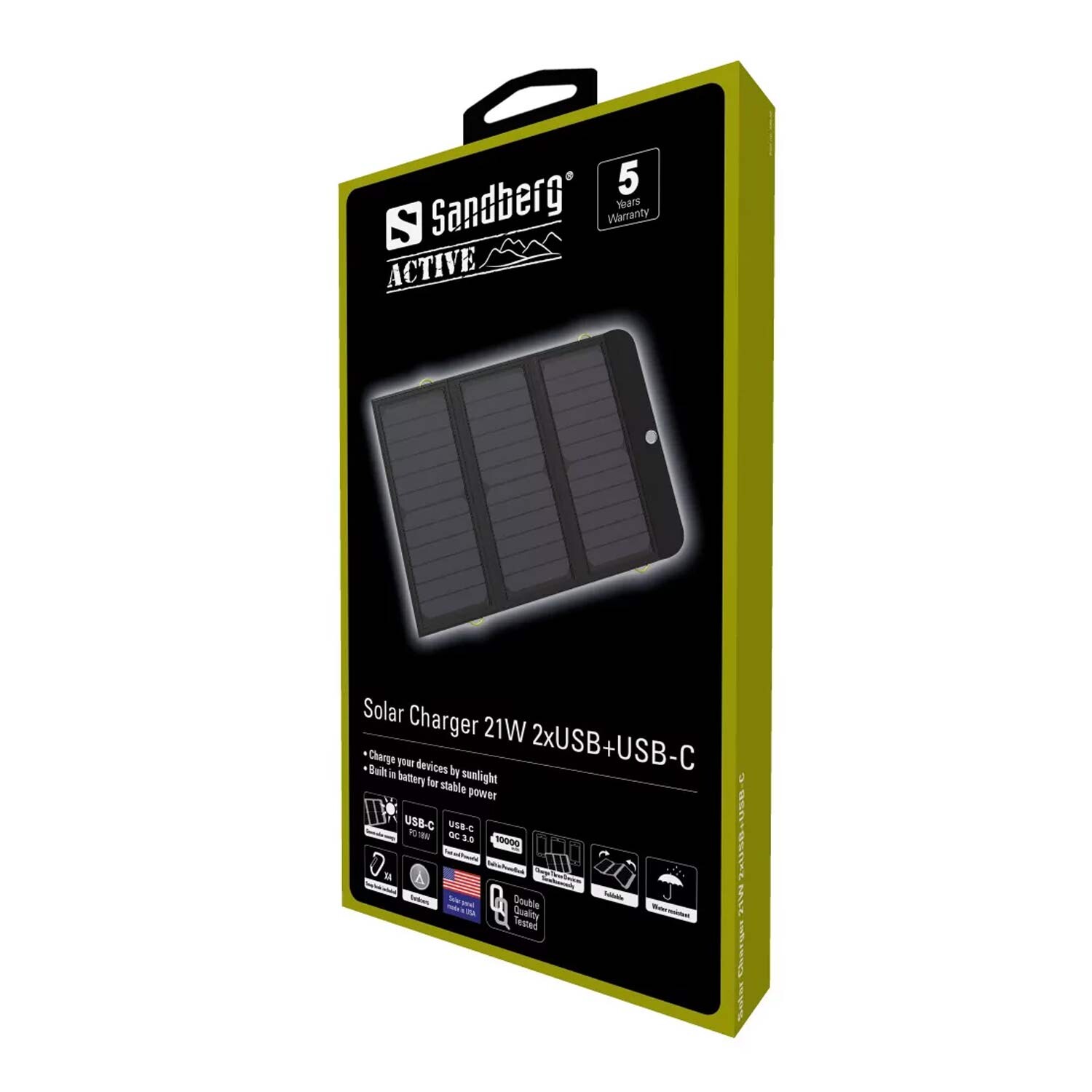 Sandberg Solar Charger 21W 2xUSB USB-C