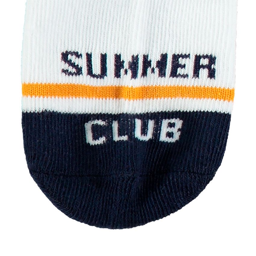 Lot de 3 paires de chaussettes courtes à rayures jacquard - Bleu marine