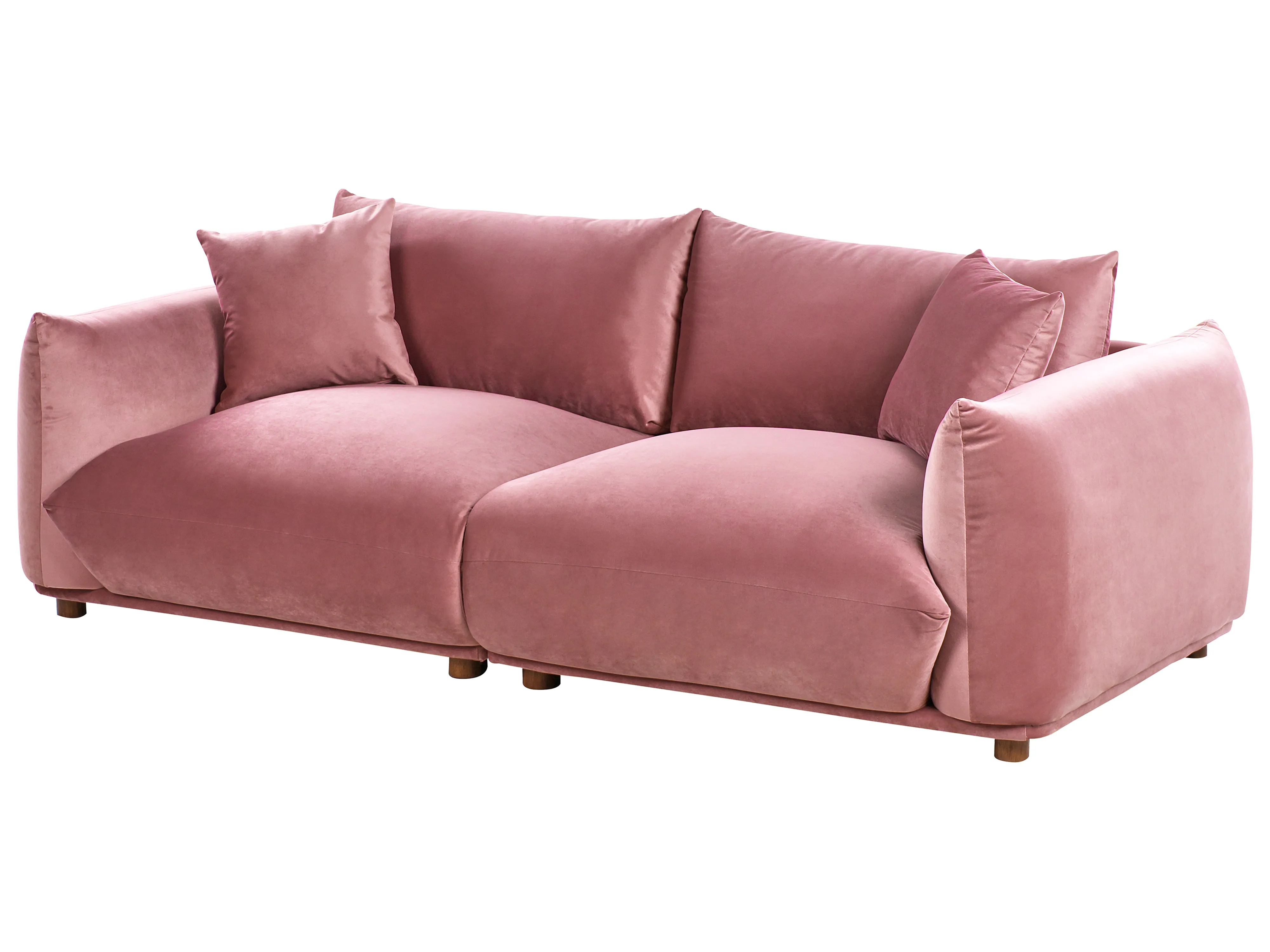 Bank 3-zits LUVOS Fluweel Roze