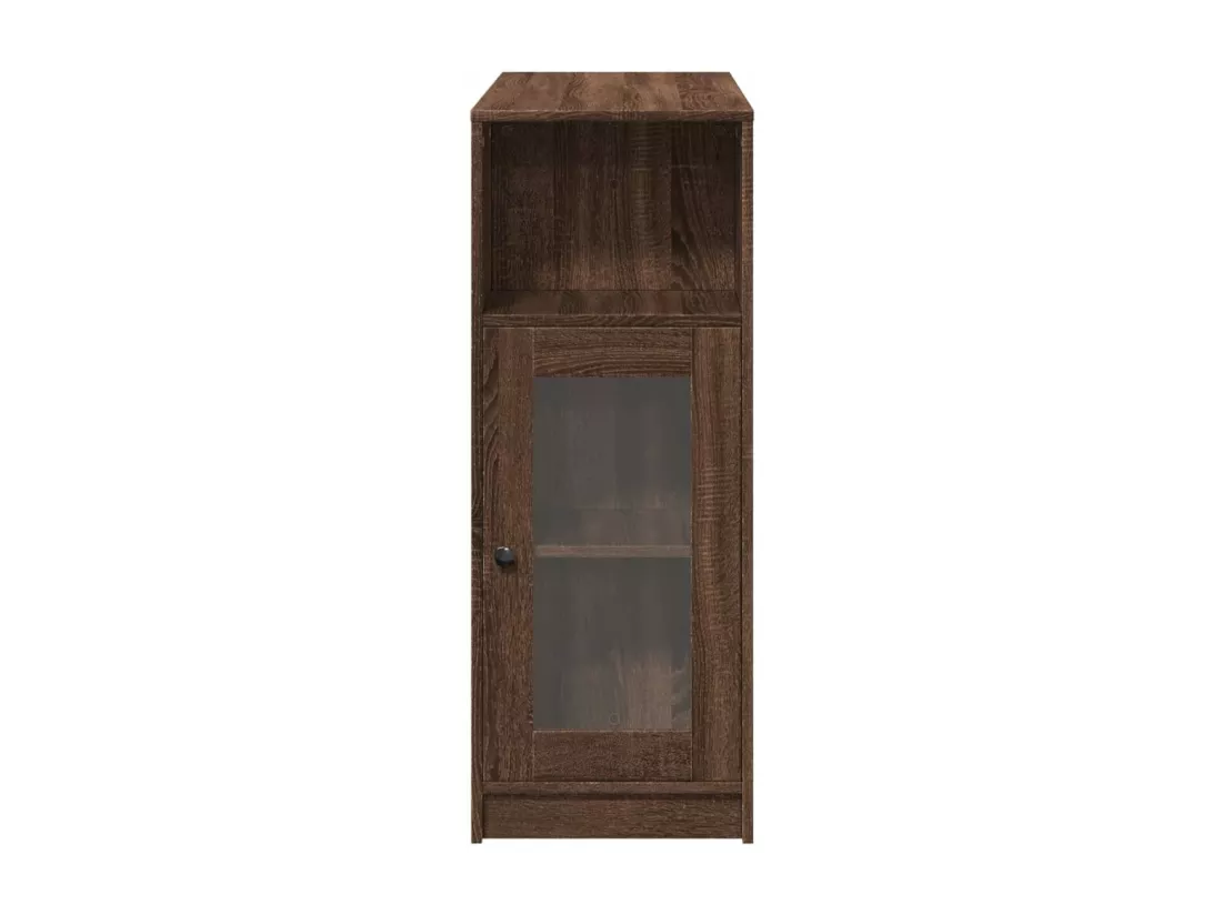 Table de bar avec étagères chêne marron bois d'ingénierie