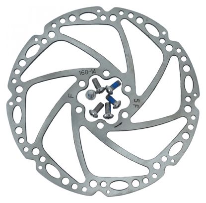 DISQUE DE FREIN VTT 6 TROUS TEKTRO BRAKE 160mm ARGENT