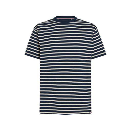 Tommy Jeans Breton Stripe T-shirt, Dark Night Navy/Newsprint Stripe, XL