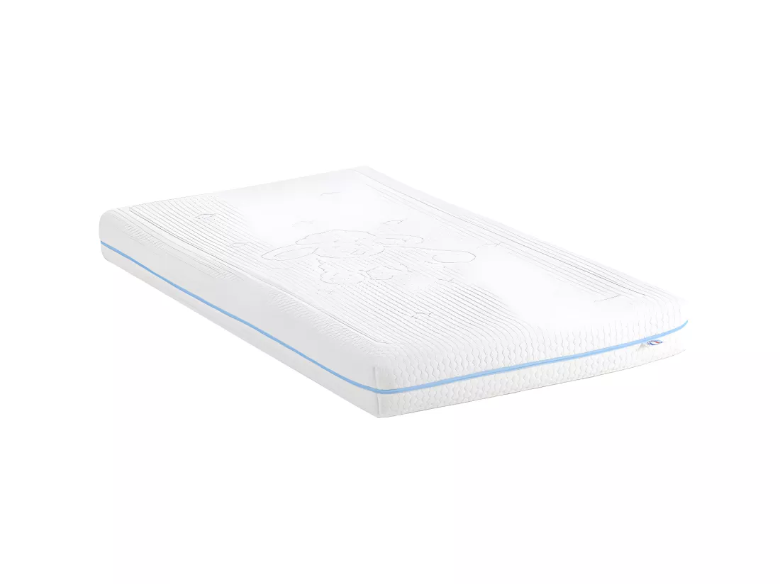 MINEA | Matelas SWEET DREAMS Bleu Bébé 60x120 cm | Mousses Haute Densité & supersoft