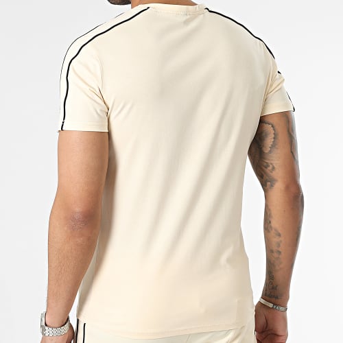 Ensemble Tee Shirt Et Short Jogging E384 Beige
