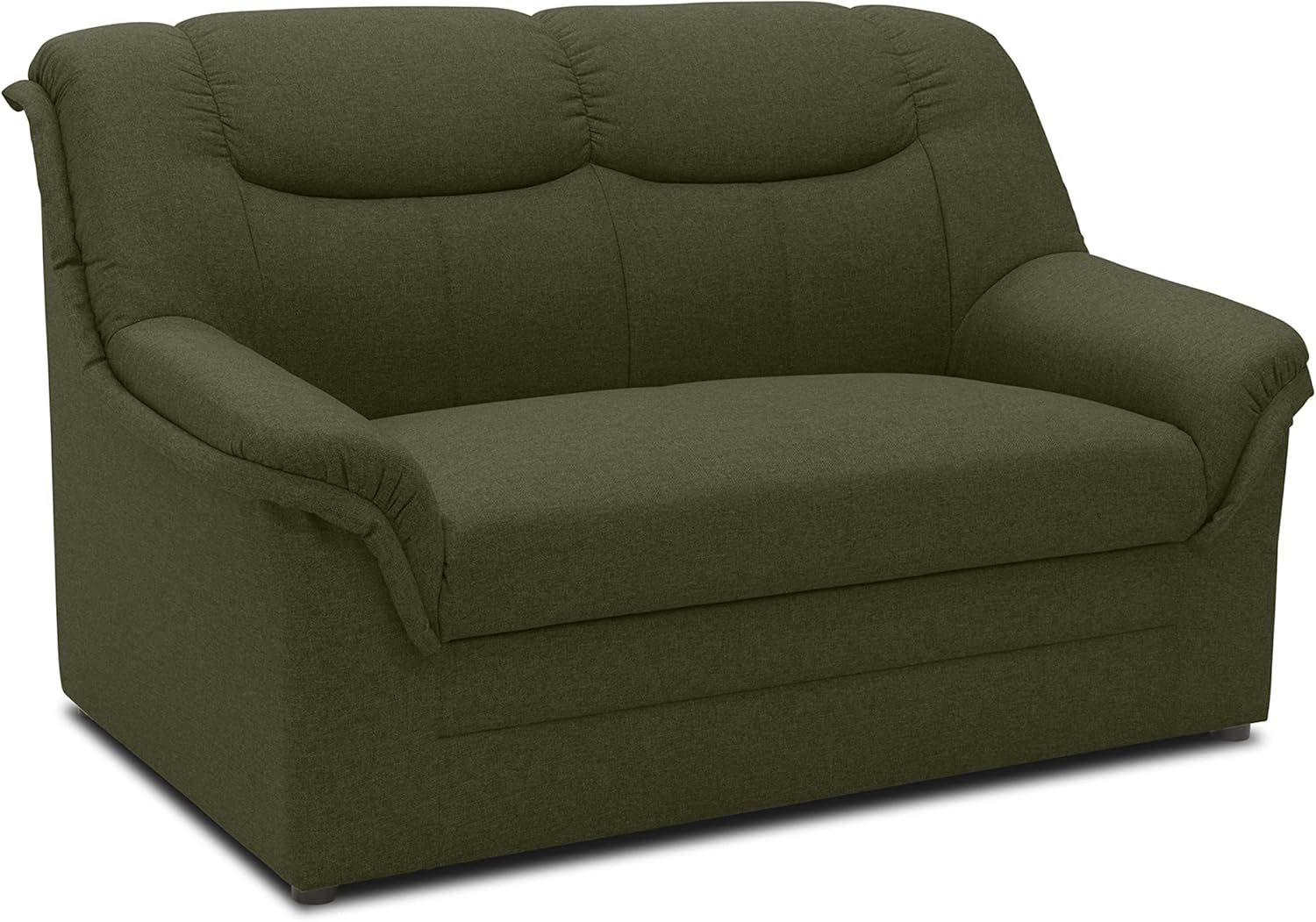 DOMO. collection Sofa Berlin, klassisches 2er Sofa, Polstergarnitur mit hochwertigem Federkern, 2 Sitzer 143 x 90 x 89 cm (BxTxH), grün