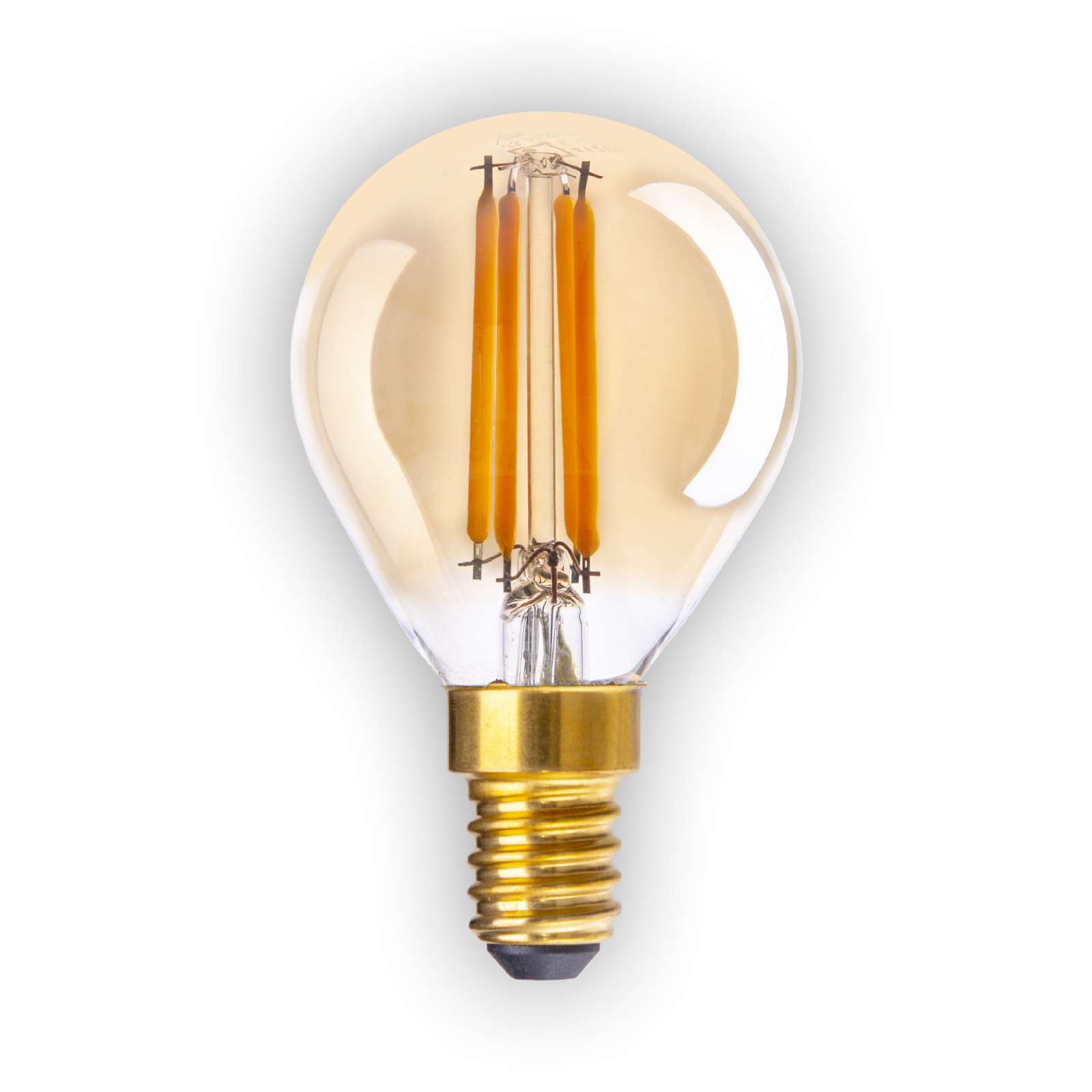 5er-Set LED-Leuchtmittel DILLY - amber - 5 Watt - E14 - warmweiß
