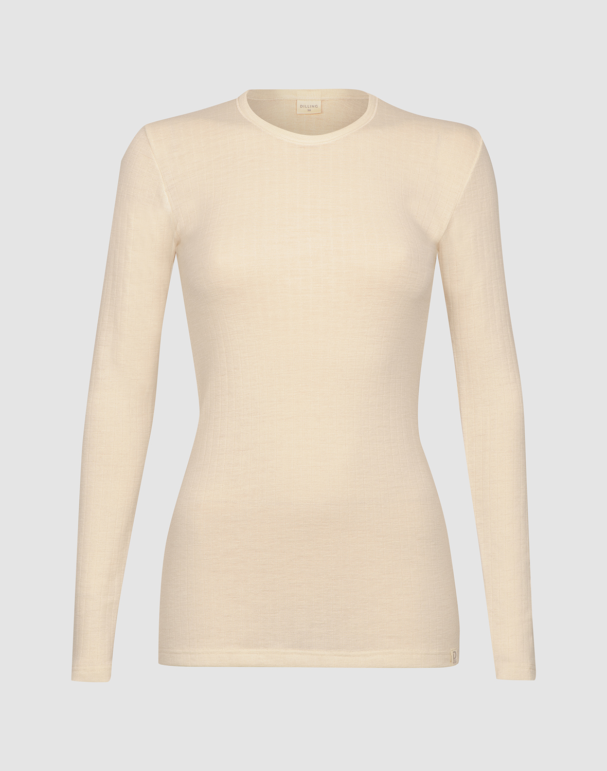 Shirt van merinowol voor dames in Grijsmelange