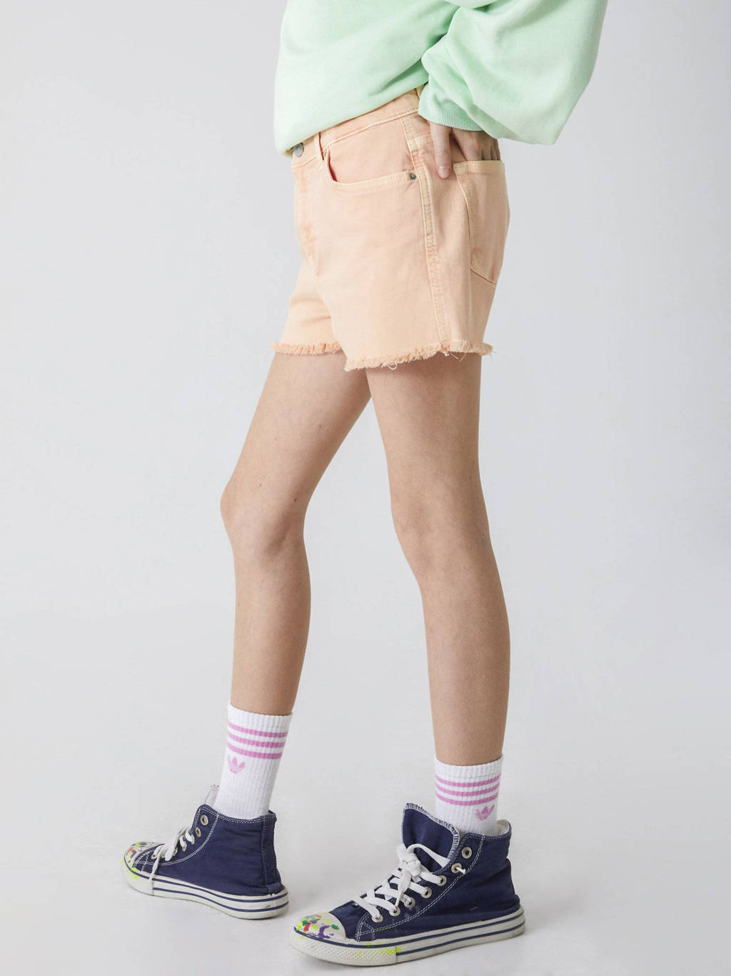 LTB high waist slim fit short LAYLA G perzik