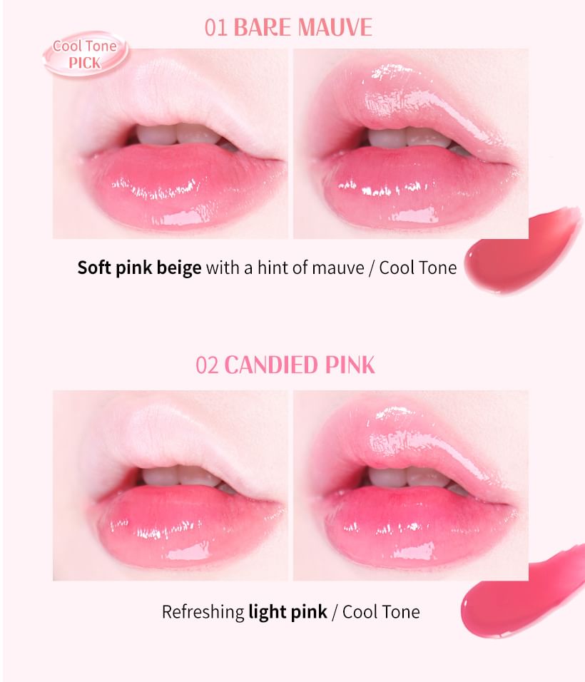 MACQUEEN - Dewy Water Glow Lip Tint - 5 kleuren