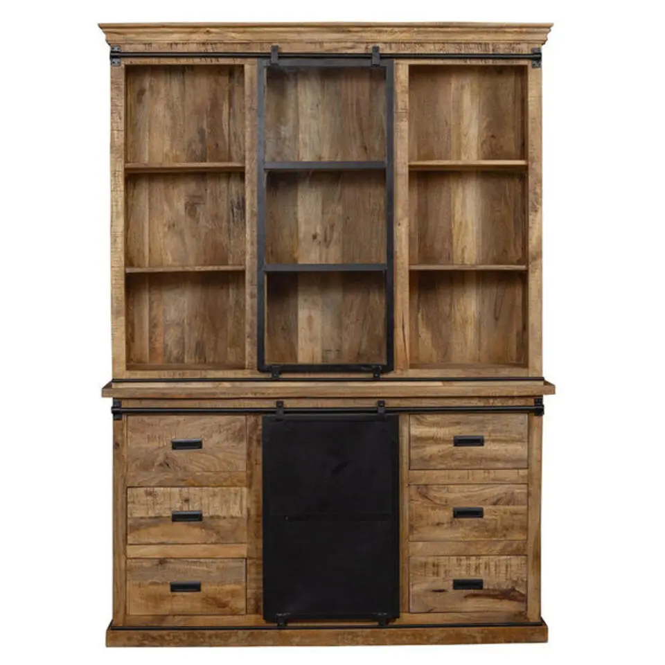 Mangohoutonline - Buffetkast Denver 140cm Recht Rechthoekig - Bruin - Mahom