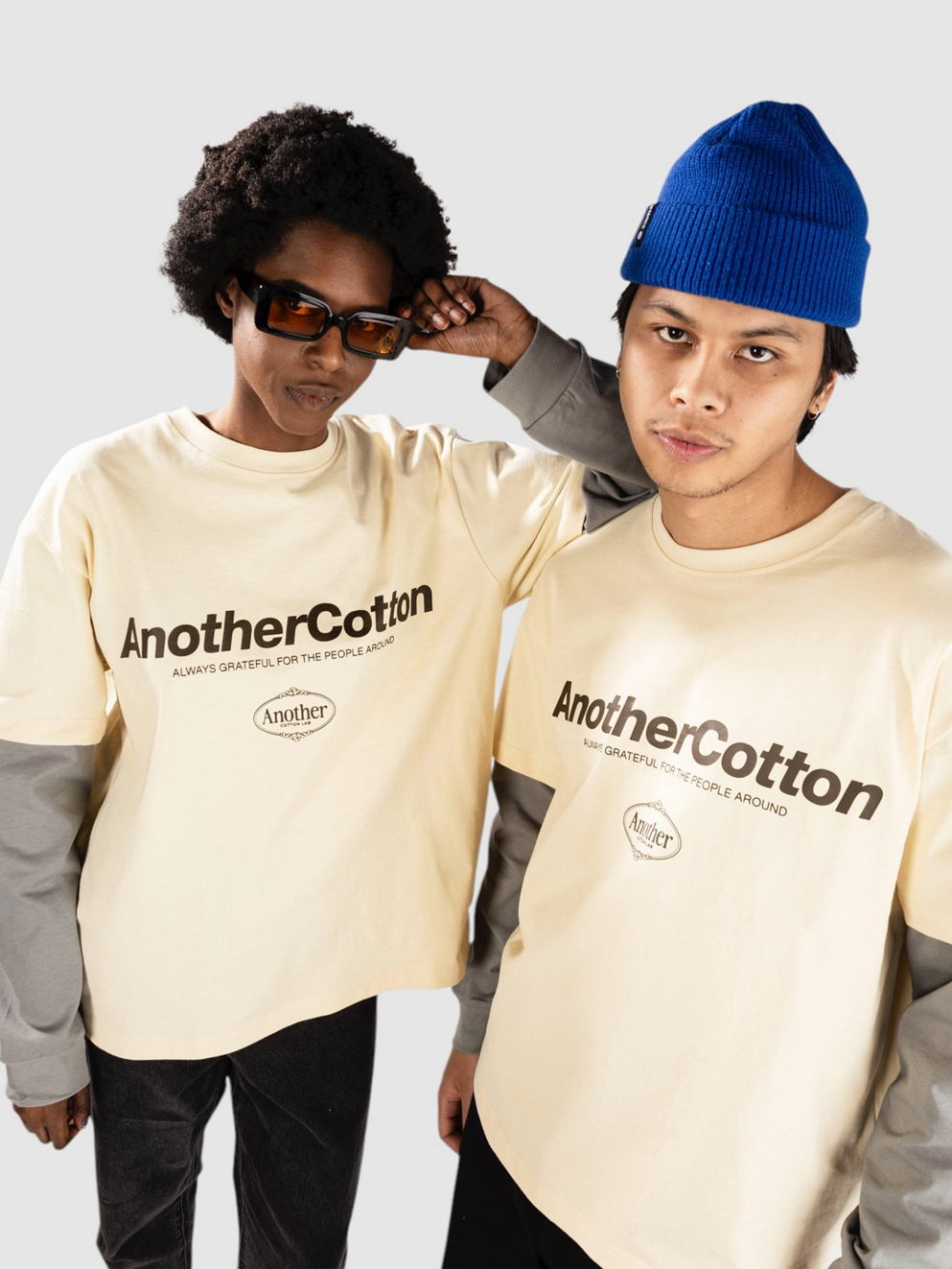 Another Cotton Lab Another Oversize Double Layer Longsleeve Lon off white