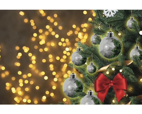 Grote XXL kerstbal Lafiora Ø 30 cm zilver glans