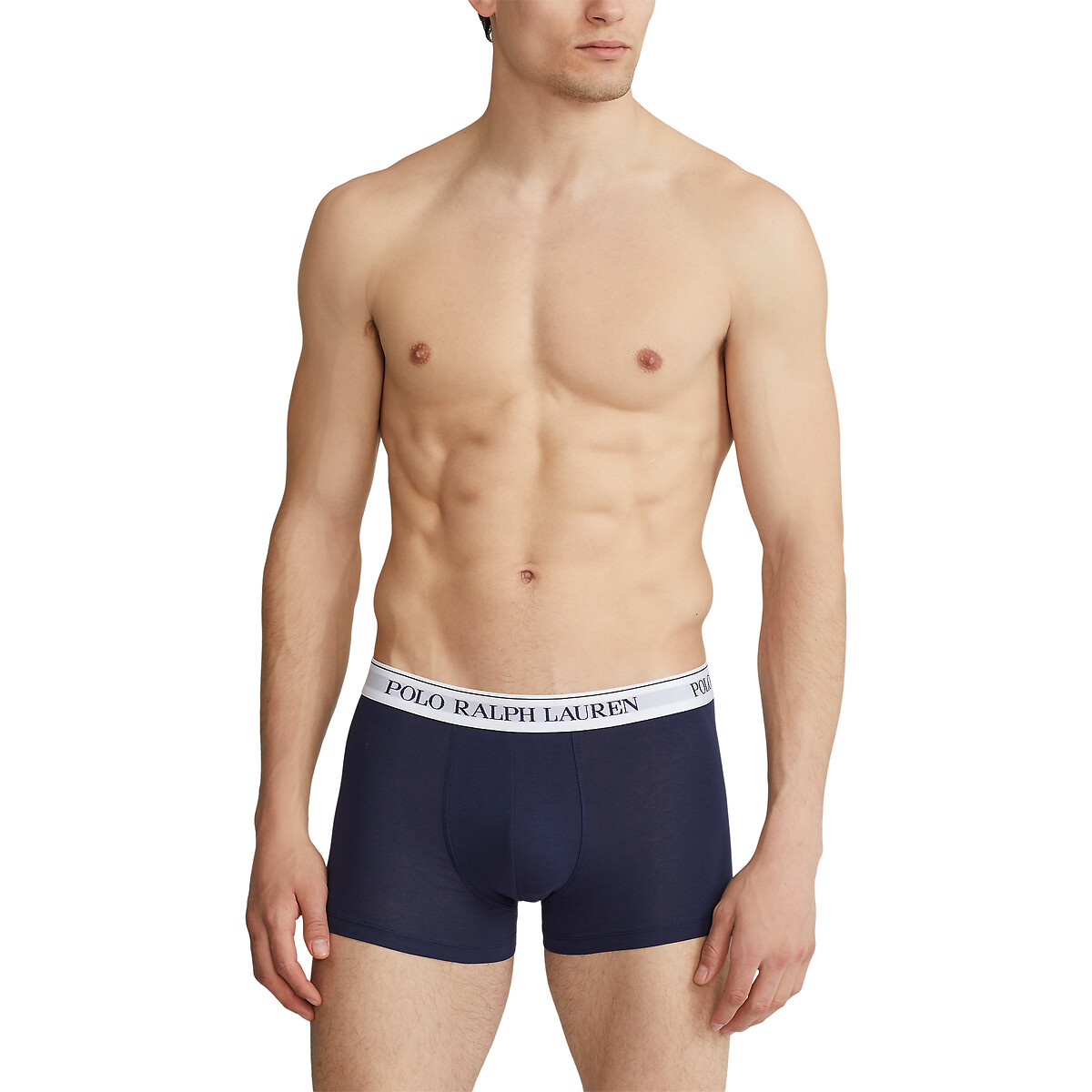 POLO RALPH LAUREN<br>Conjunto de 3 cuecas boxer clássicas em algodão elástico