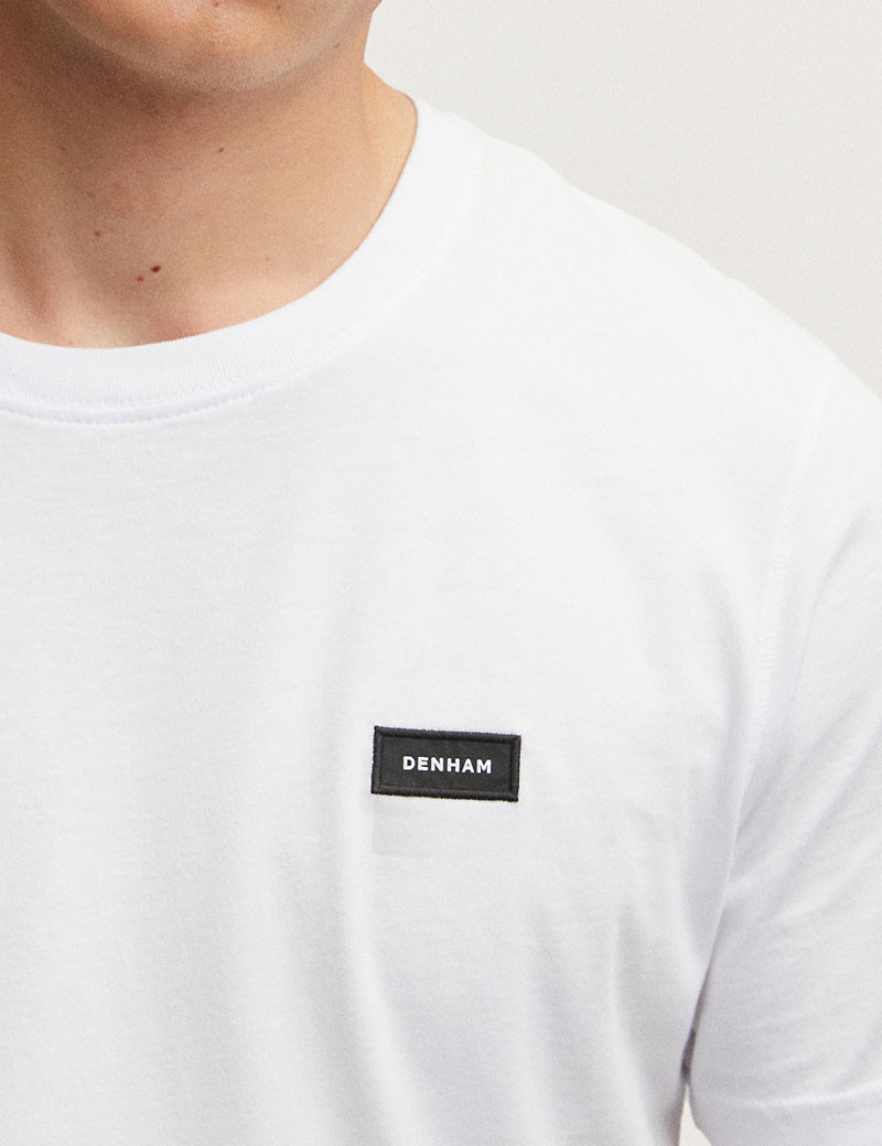DENHAM T-SHIRT MANCHES COURTES LOGO CŒUR BLANC