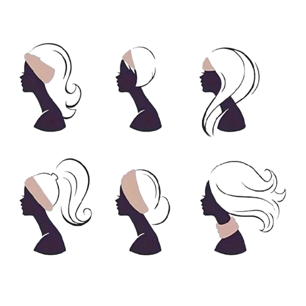 Damen Kreuzstirnband Haarband Haar Bandana Fashion Accessoire Paisley Muster (One Size) - Schwarz / Weiss