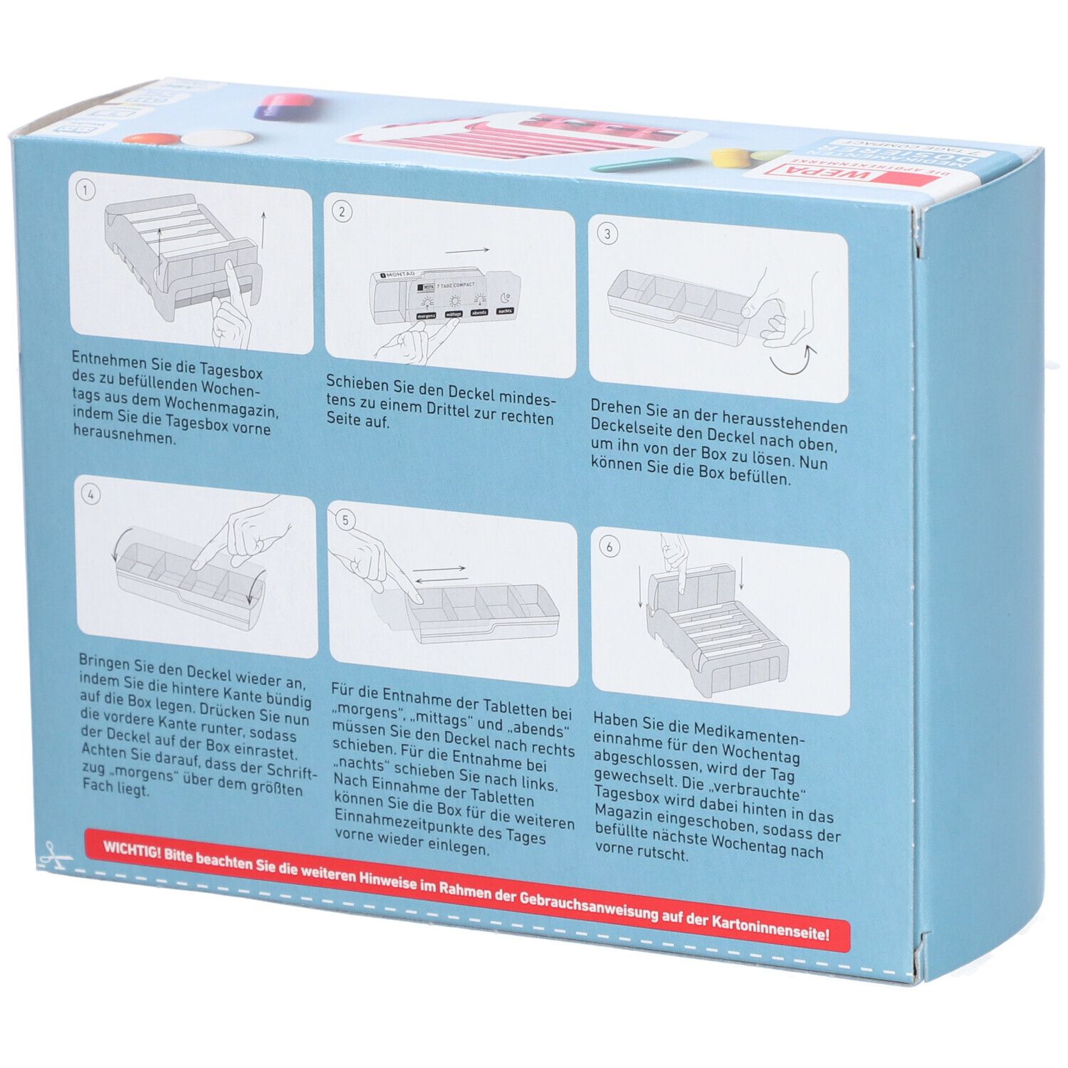 WEPA 7 Tage Compact Wochenmagazin weiß/pink