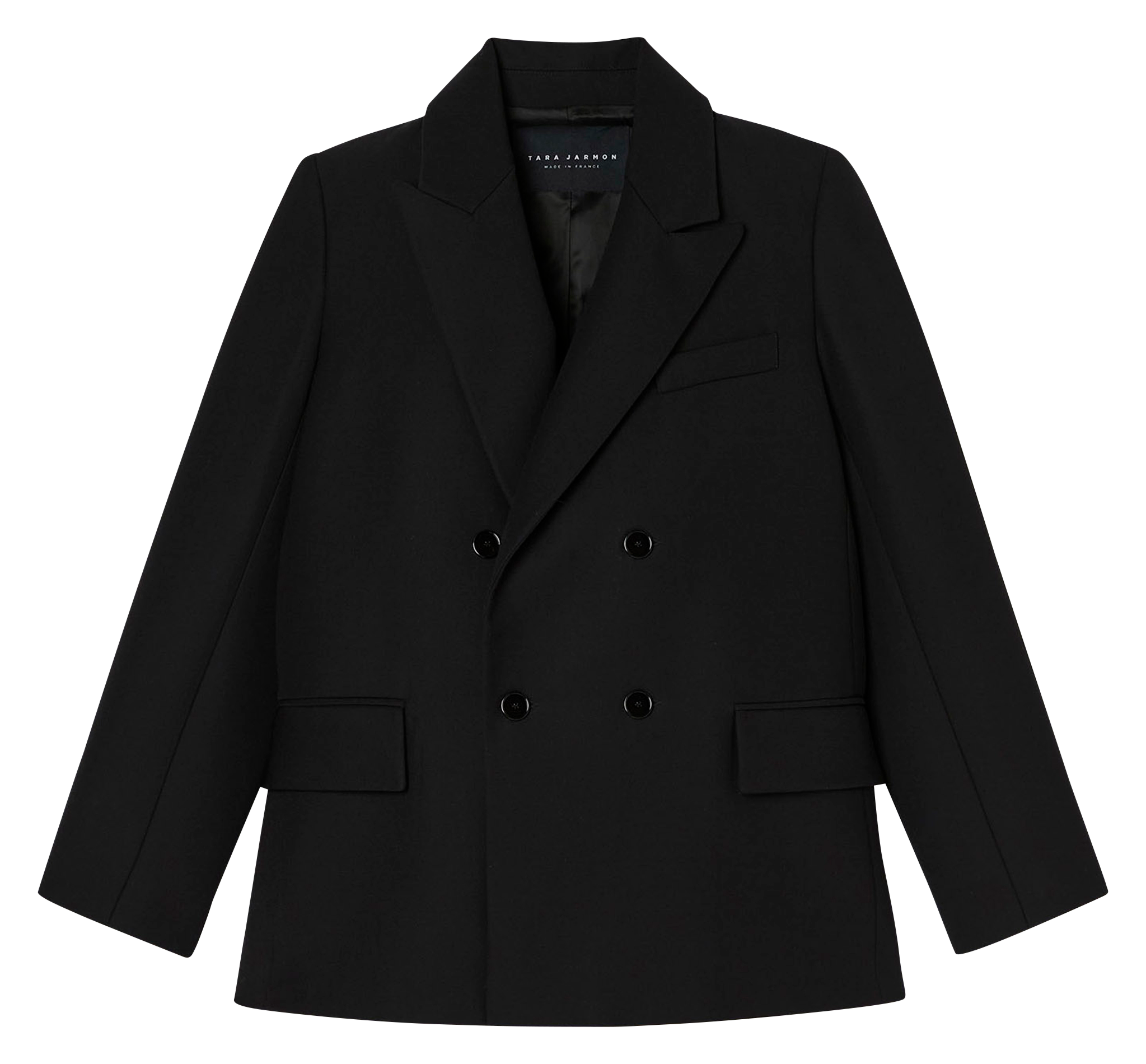 VALSON - Veste tailleur en fibres recyclées mélangées | Noir