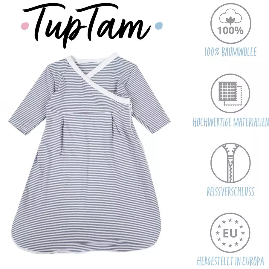 TupTam Baby Langarm Innenschlafsack grau
