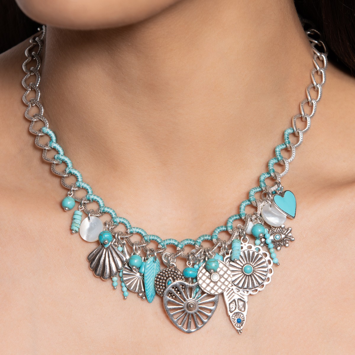 Collier Positano - Alliage & pierres