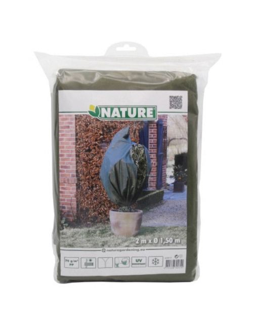 Nature Winterafdekhoes Rits Ø150cm - Beschermhoes - Ø 150 cm Groen