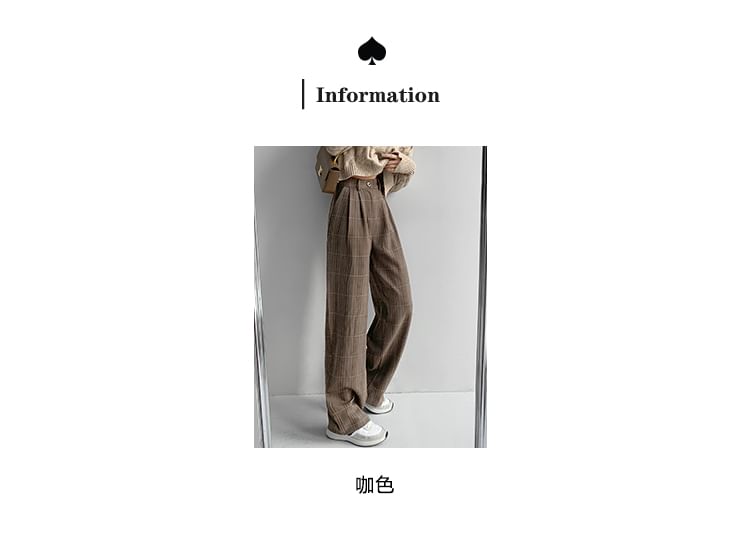 Shira - Geruite wijde pantalon