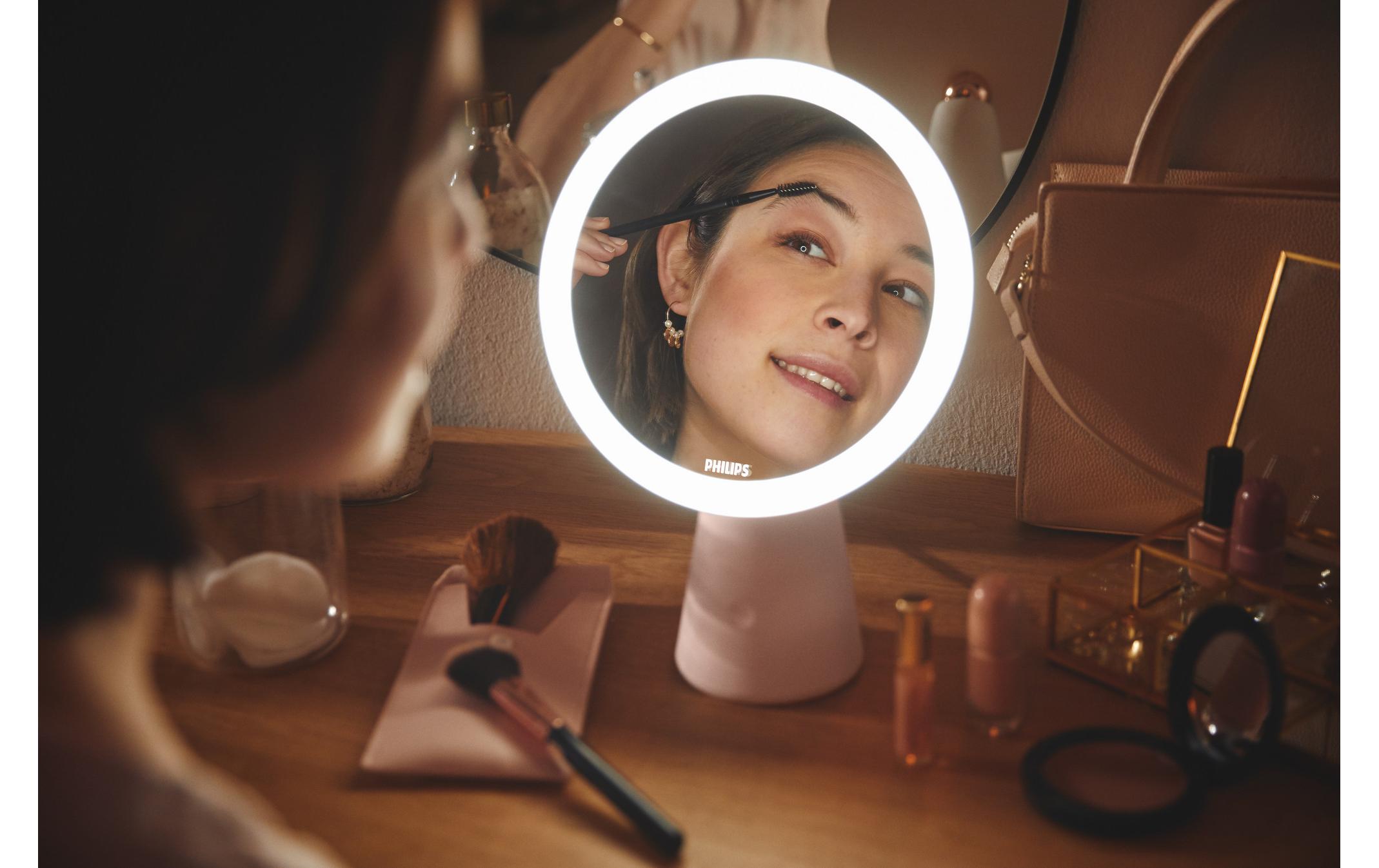 Tischleuchte Mirror DSK205, 4.5W 30-50K Rosa RosaKosmetikspiegel mit LED-Beleuchtung