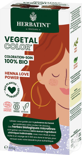 Herbatint Vegetal Color Coloration-Soin Des Cheveux Henna Love Power 100g