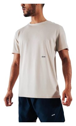 Maillot manches courtes Running Circle Iconic Manifesto Beige Sable