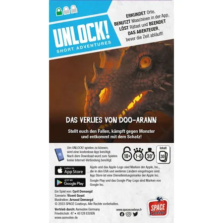 Asmodee Space Cowboys Unlock! Short Adventures: Das Verlies von Doo-Arann