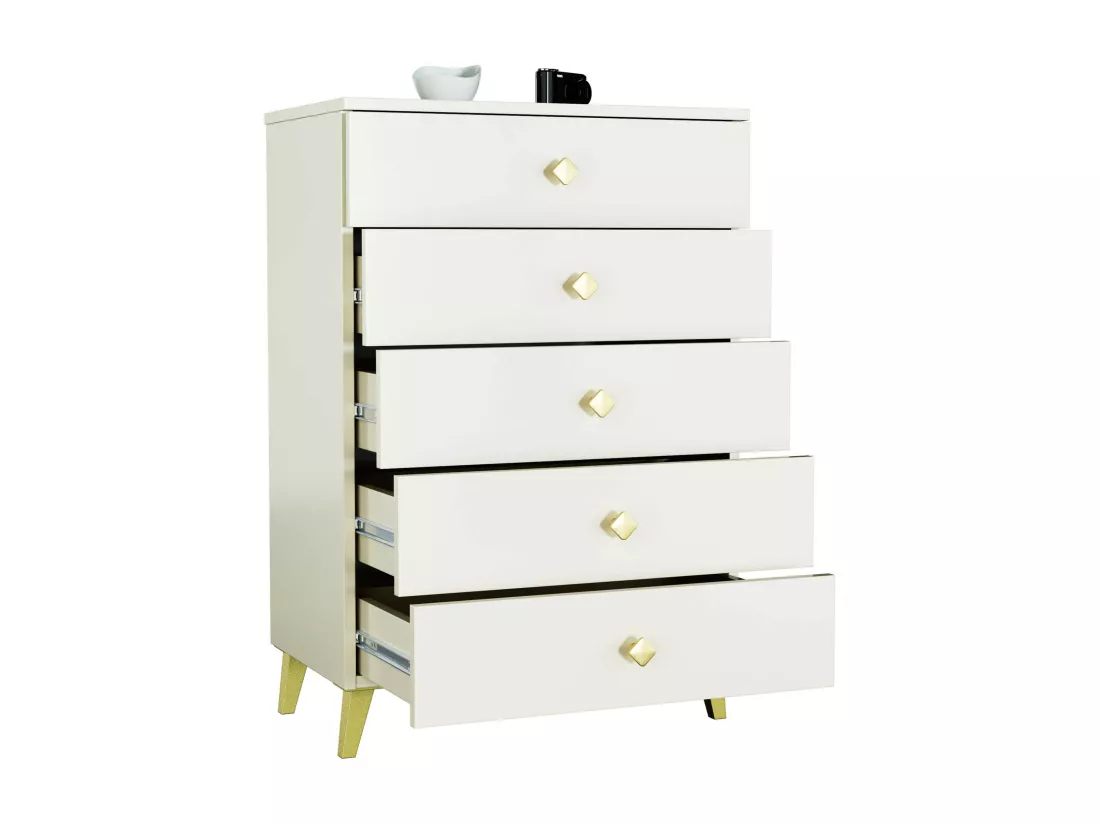 Commode AKORD MOBI Cachmire 60 cm 5 tiroirs 60x37x89 cm