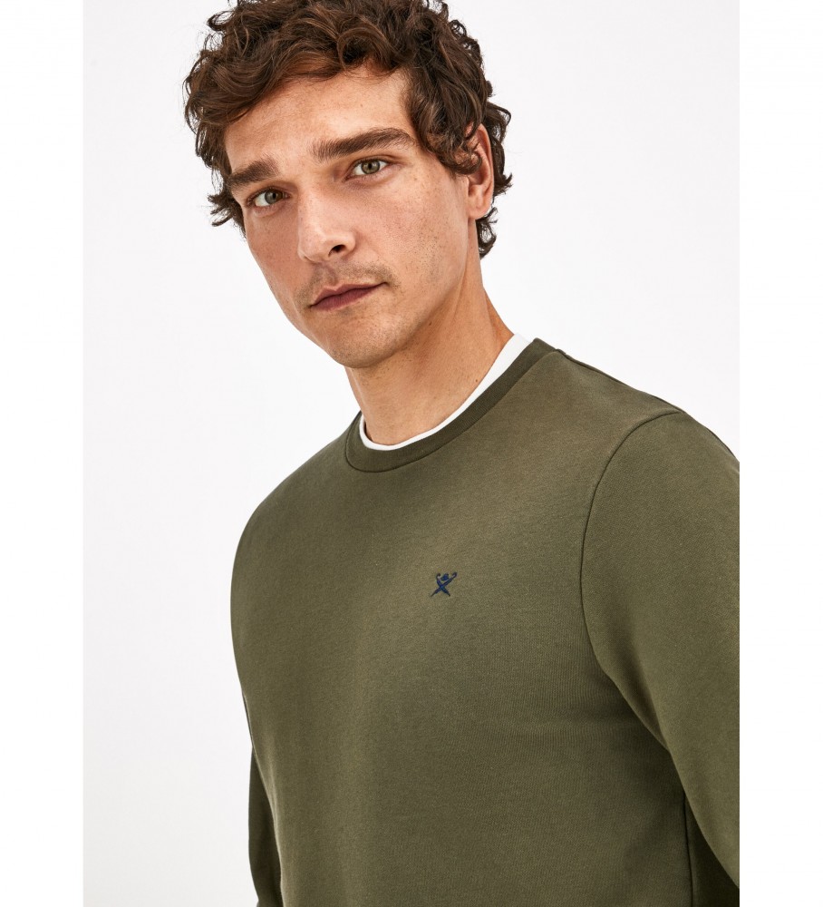 Moletom Hackett com logotipo verde