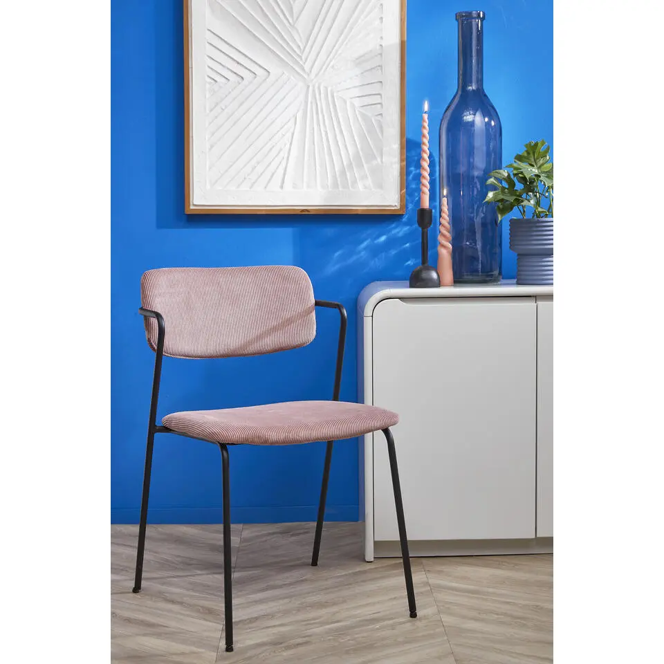 Mica Decorations Vaas - fles - Rioja - blauw - glas - 18 x 75 cm