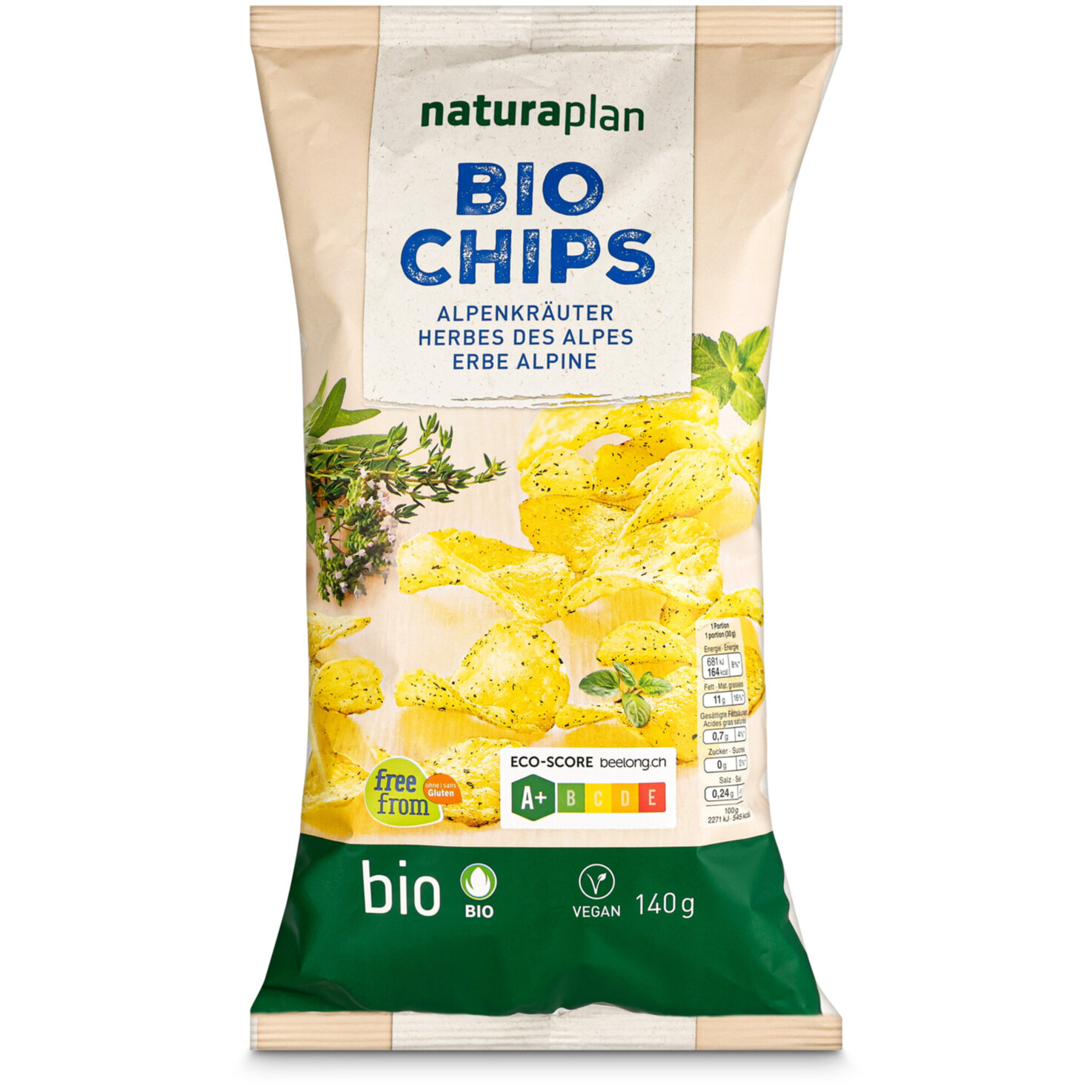 Naturaplan Bio Chips Alpenkräuter