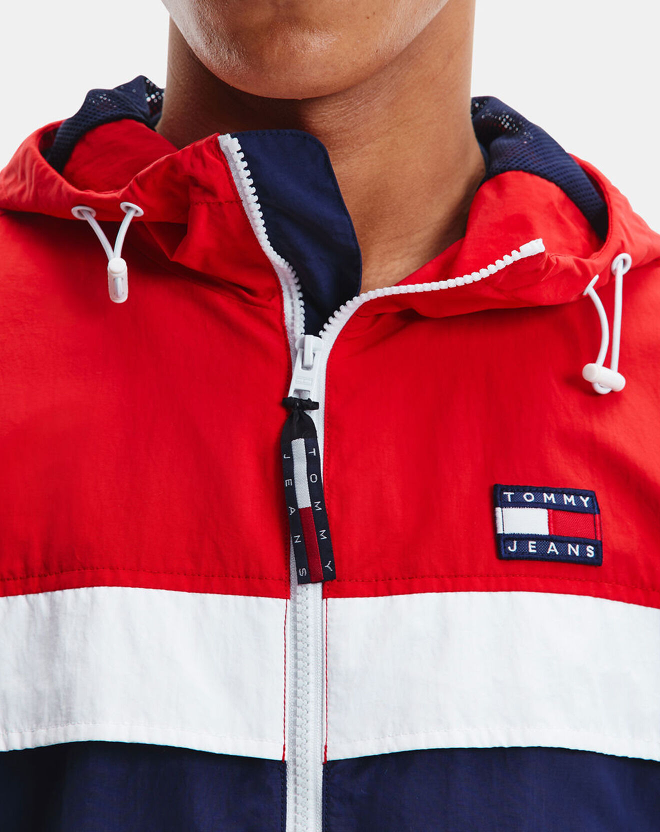 Tommy Jeans Blouson Chicago Colorblock bleu/blanc/rouge
