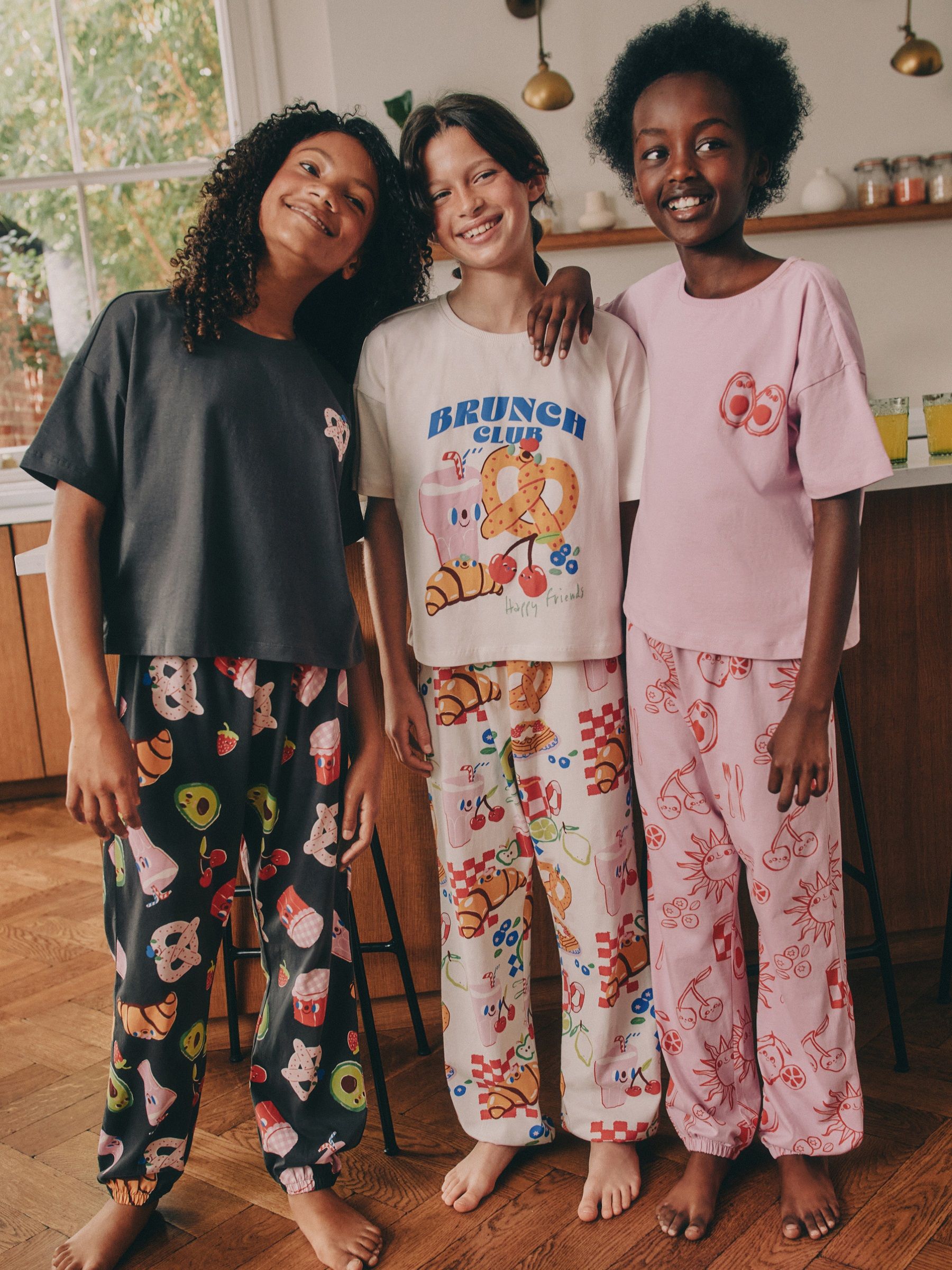 Brunch Club - Verpakking van 3 pyjama's met joggingbroek (3 - 16 jr)