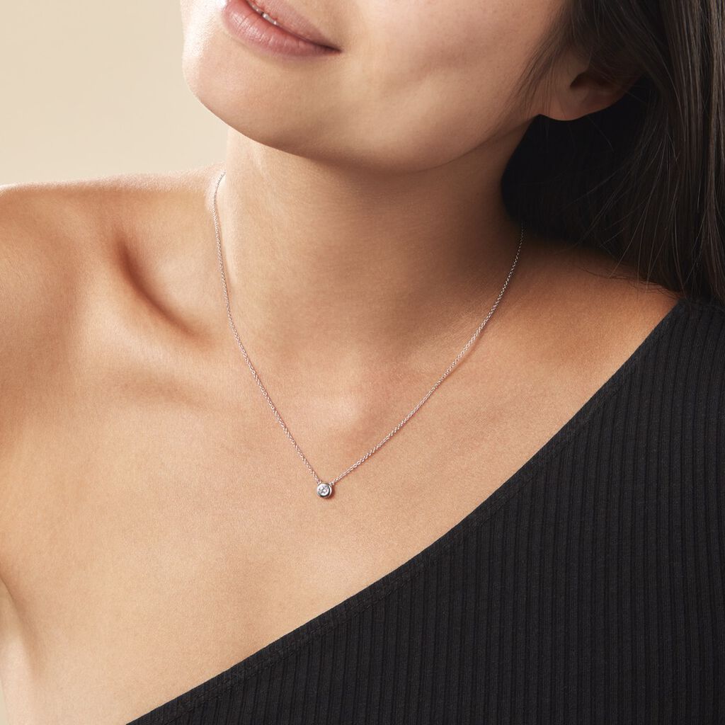 Collier Argent Laureano Oxydes De Zirconium