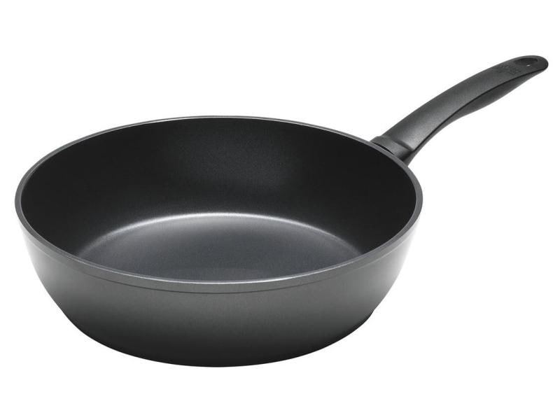 Kuhn Rikon Bratpfanne Easy Induction 28 cm, Schwarz Induktionstaugliche Pfanne für Eintöpfe