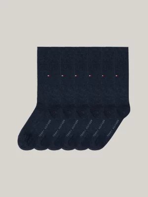 Pacote com 6 pares de meias de algodão elástico