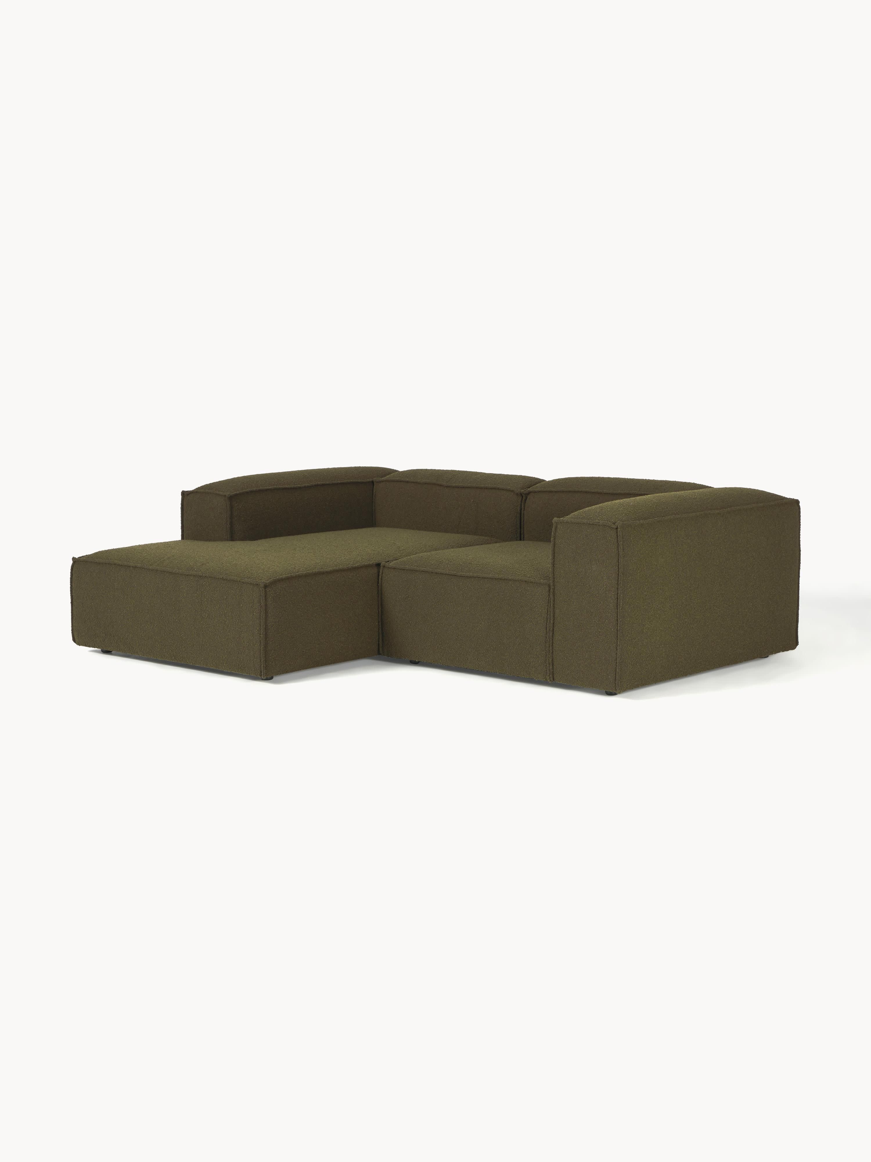 Bouclé modulaire hoekbank Lennon (2-zits)