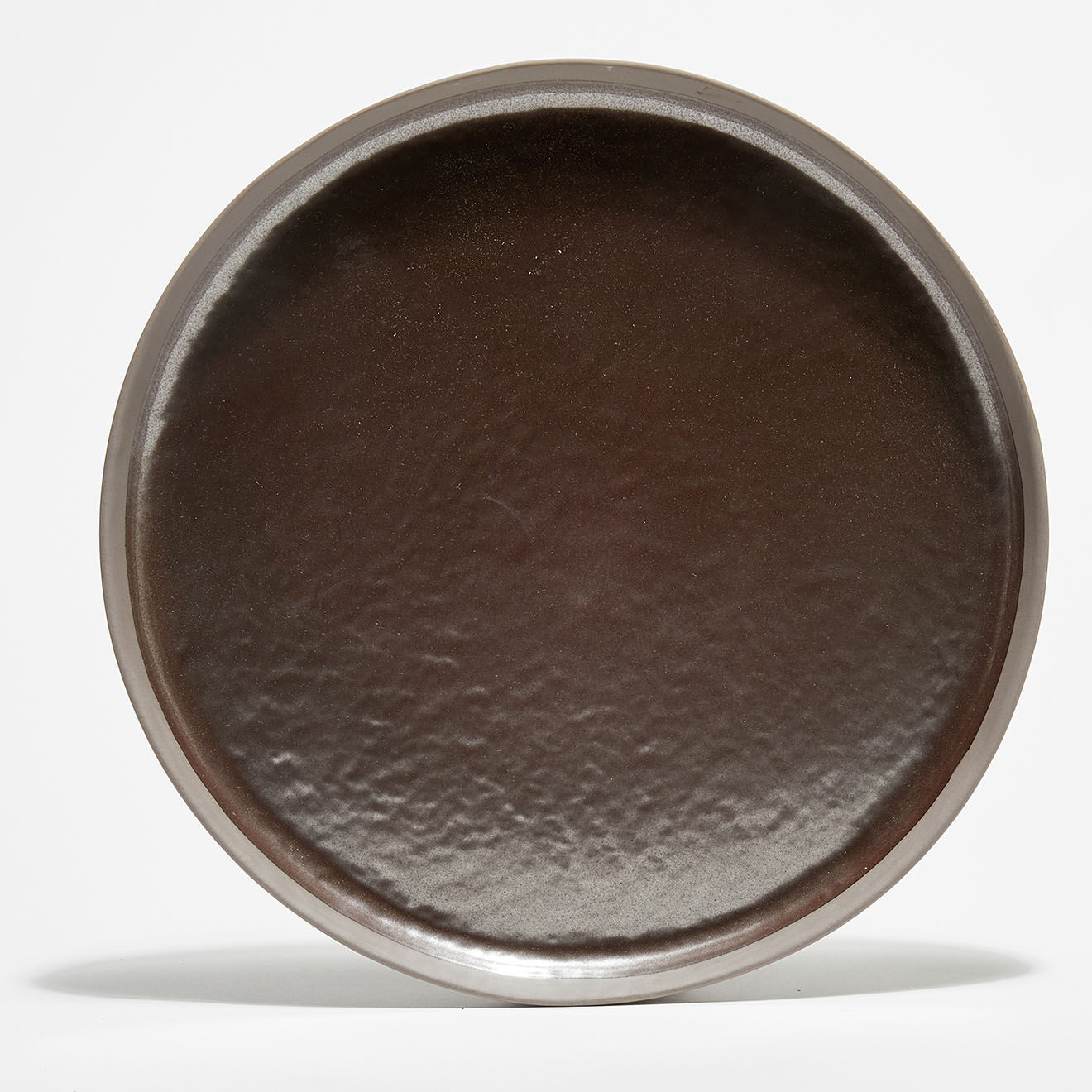 Pomax 2 Assiettes en Grès Porcelino Stellar bronze - D.33 cm