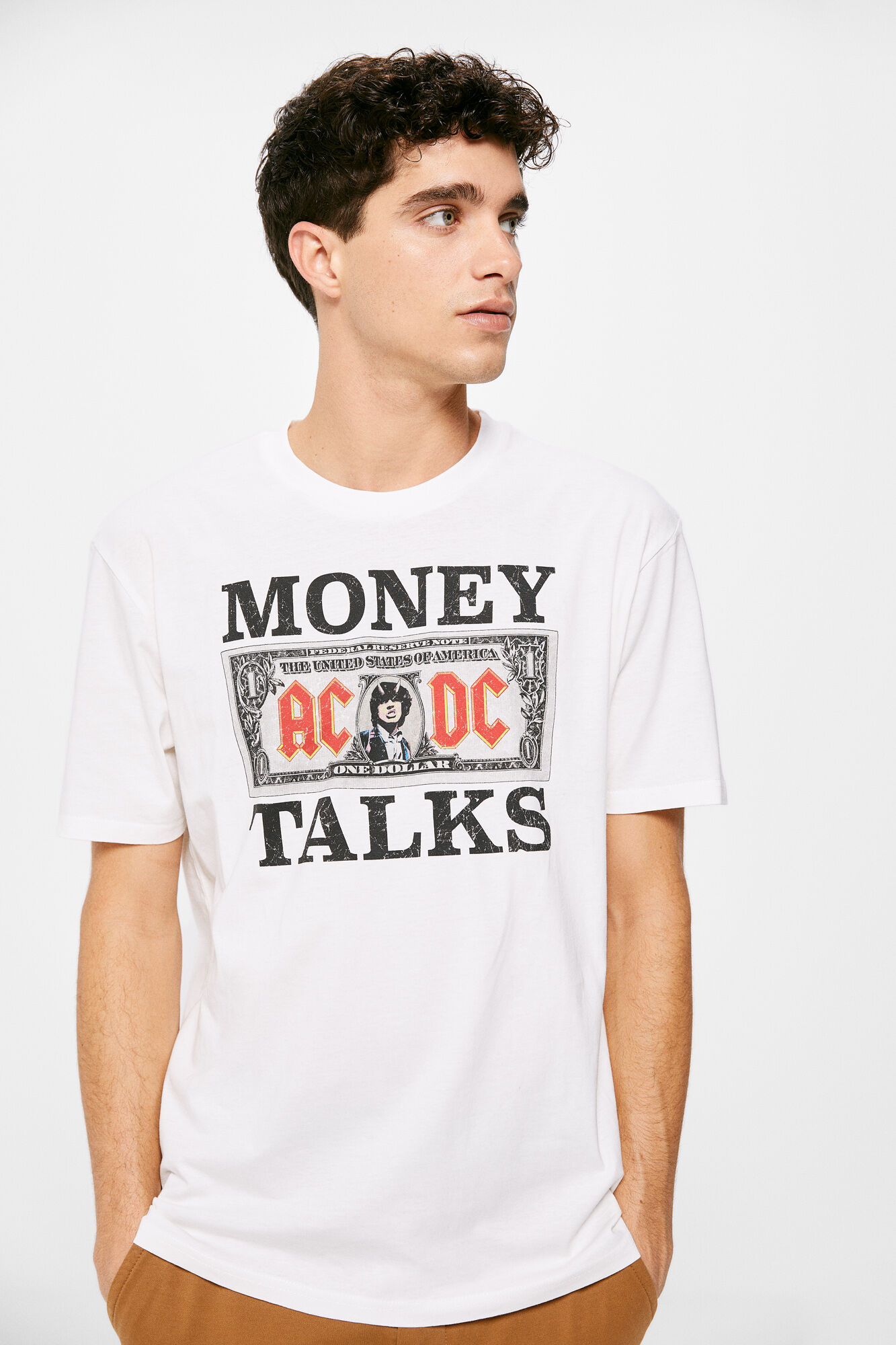 Camiseta AC/DC Money Talks - Marfim