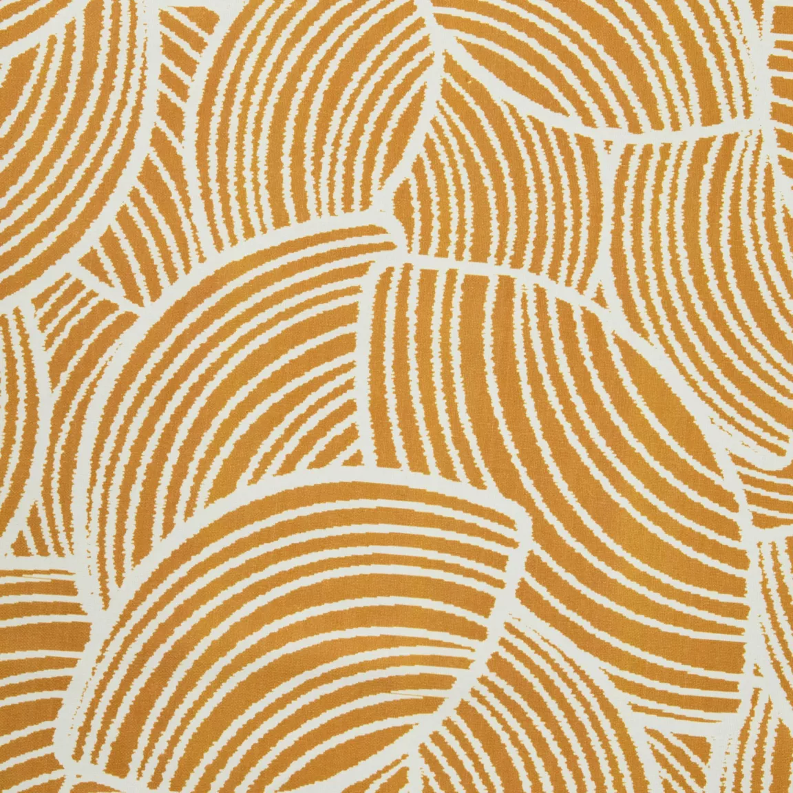 Nappe rectangulaire coton enduit (150 x 350 cm) Sarah Jaune moutarde