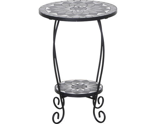 Siena Garden Como bijzettafel Ø 40 x 60 cm zwart